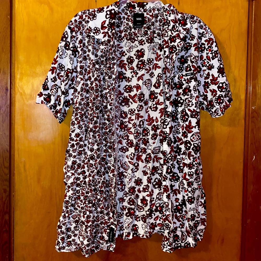 Vans Mens floral button down size medium